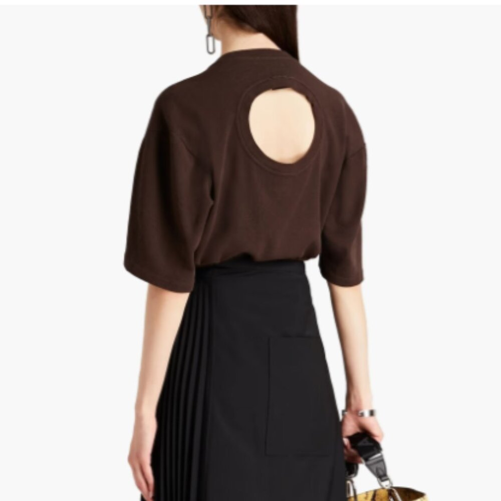 Proenza Schouler Cutout Cotton-Blend Jersey T-shirt